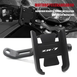 For Kawasaki ZR-7 ZR7 1999-2003 2002 2001 2000 Motorcycle CNC Aluminum Alloy Handle Bar Mobile Phone Bracket GPS Stand Holder