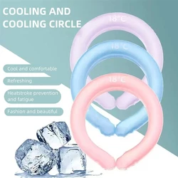 Anillo de refrigeración para el cuello, envolturas reutilizables para el cuello, paquete de frío y calor para el verano, alivio del calor para Flashes calientes