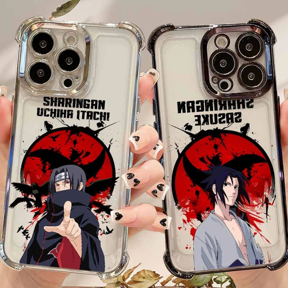 Plating Phone Case For Samsung A27 A37 A57 A07 A36 A16 A06 A35 A55 A25 A26 A05s A15 A54 A34 A24 A14 A05 A04 Anime Narutos