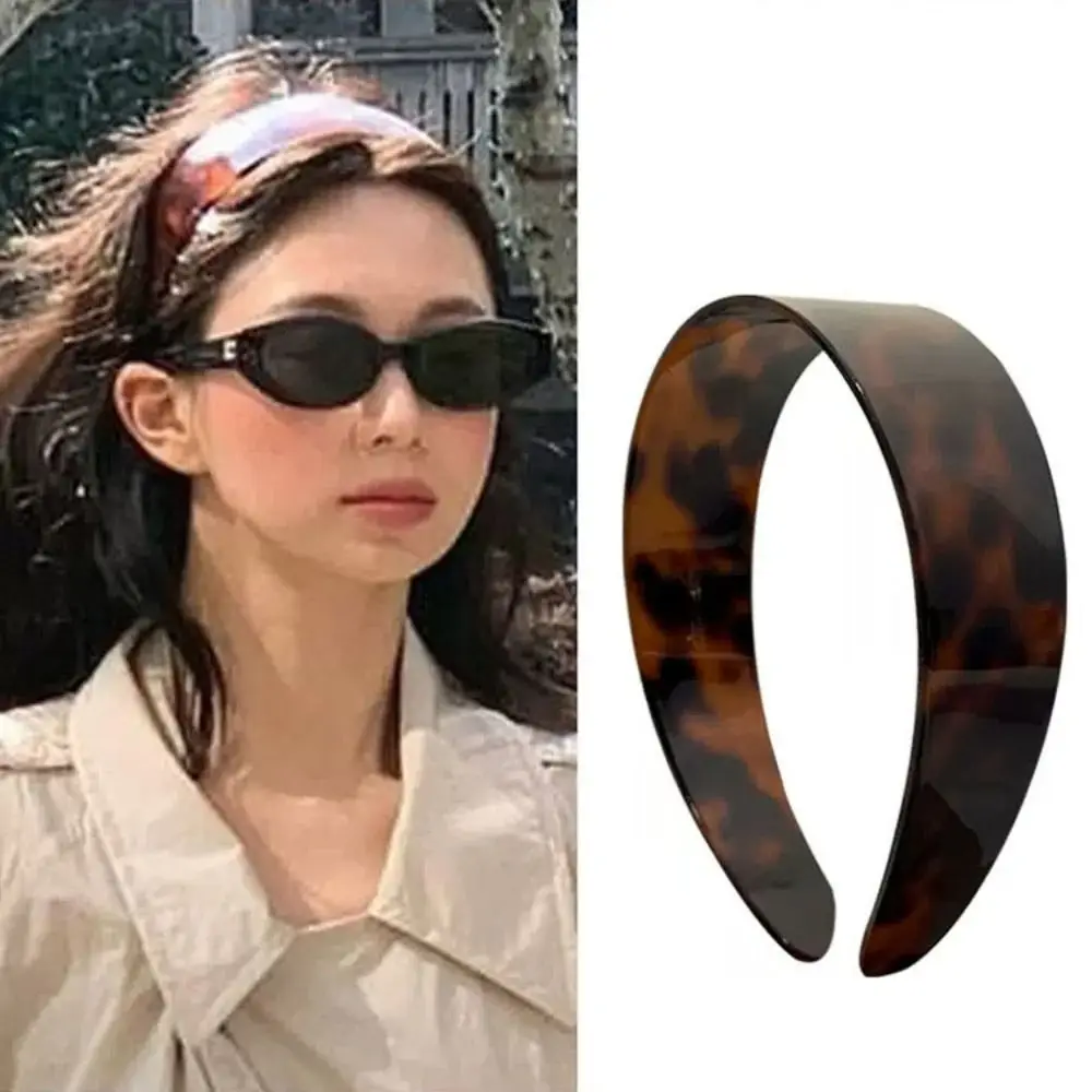 

Retro Leopard Hairband Acetate Headwear Headband Hair Accessories Headdress Hair Hoop Women