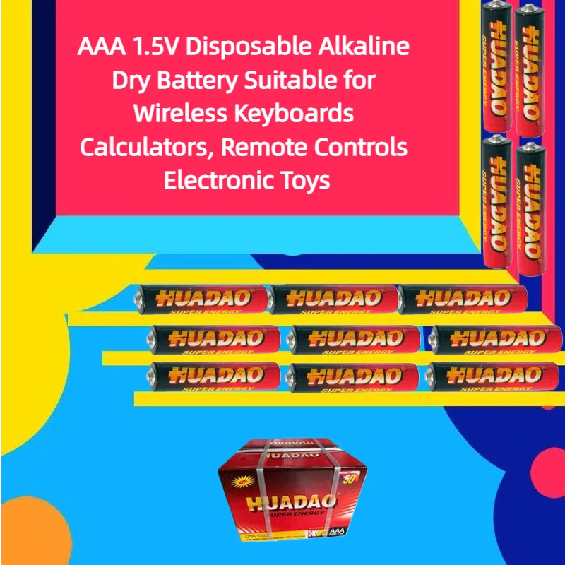 

AAA 1.5V Disposable Alkaline Dry Battery Suitable for Wireless Keyboards Calculators, Remote Controls Electronic Toys