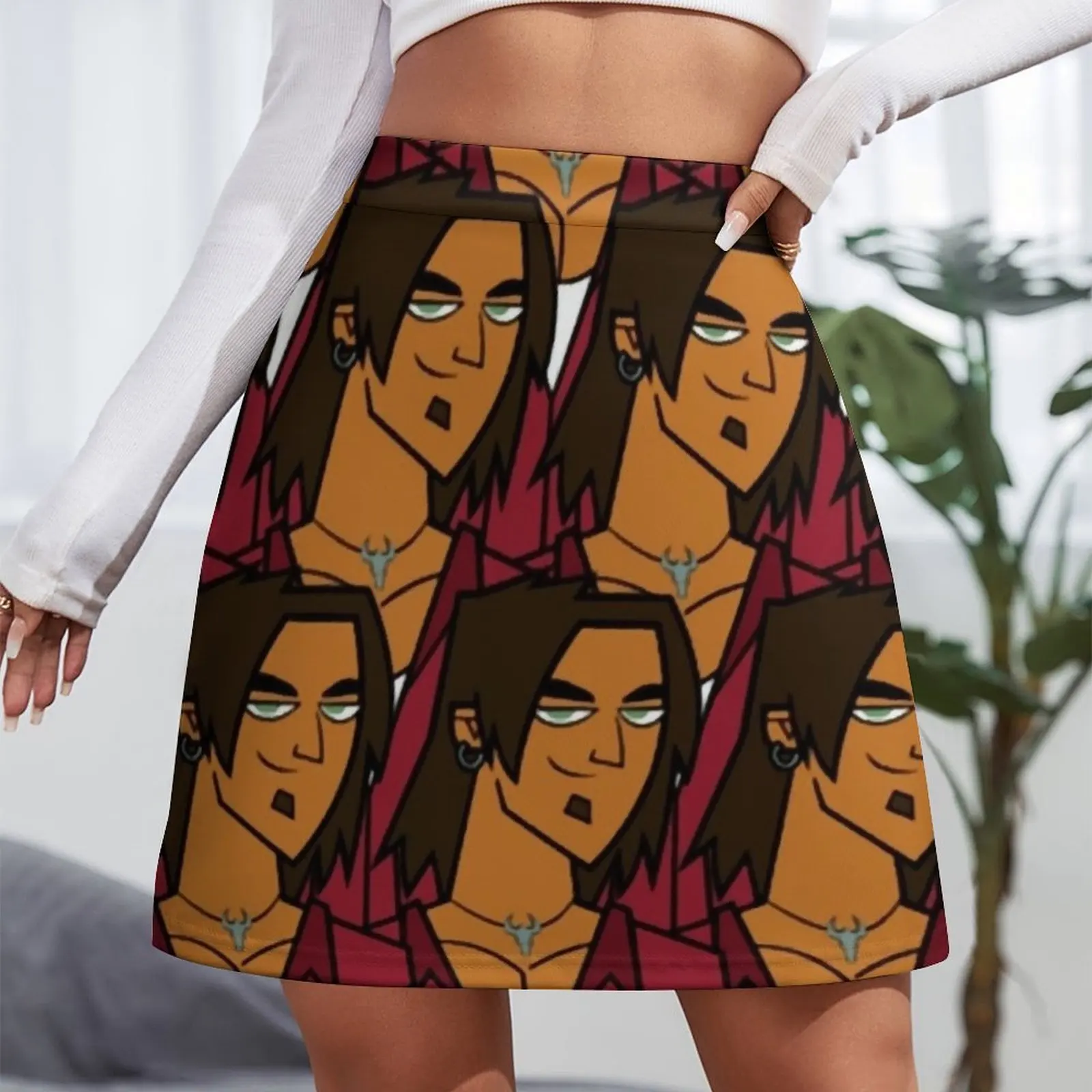 Total Drama Alejandro Graphic Mini Skirt กระโปรง กระโปรง มินิเซ็กซี่ ความงามยุค 90