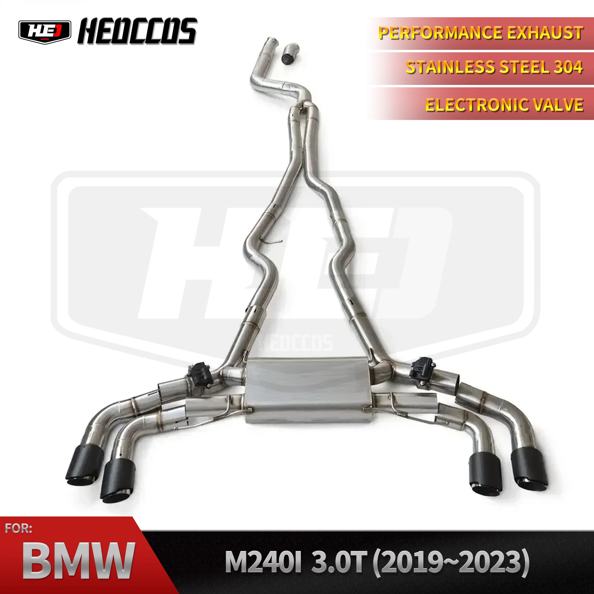 HEO Aftermarket Catback Exhaust Set For BMW M240 M240i G42 B58 3.0T 2017 2024 Valvetronic Muffler Replacement Hardware