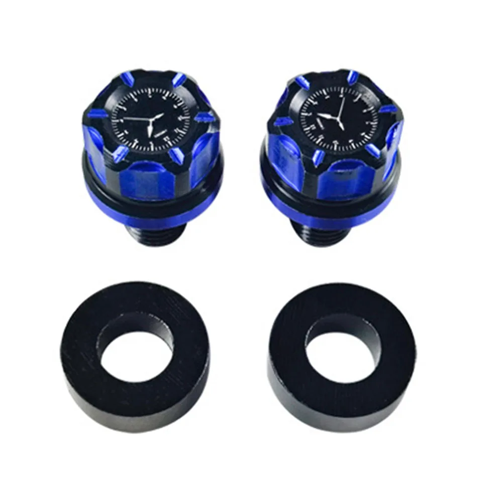 Motorbike Mirror Hole Screws 2 Pack Aluminum Alloy Rear View Replacement Screws Fits For Most Standard Thread Sizes