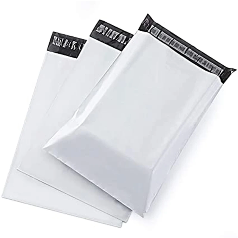 30/50pcs/Lot White Courier Bag Express Envelope Storage Bags Mailing Bags Self Adhesive Seal PE Plastic Pouch Packaging 24 Sizes