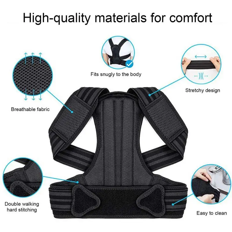 Back Posture Corrector Anti-camels Correction Belt Sitting Posture Correction Belt Back Orthopedic Adjustable Correction Belt