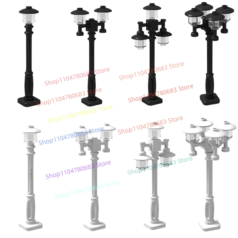 

MOC Building Blocks City Streetlight Architecture Model Mini Street Scene Cartoon Anime Accessories Assembly Toy Gift Collectibl