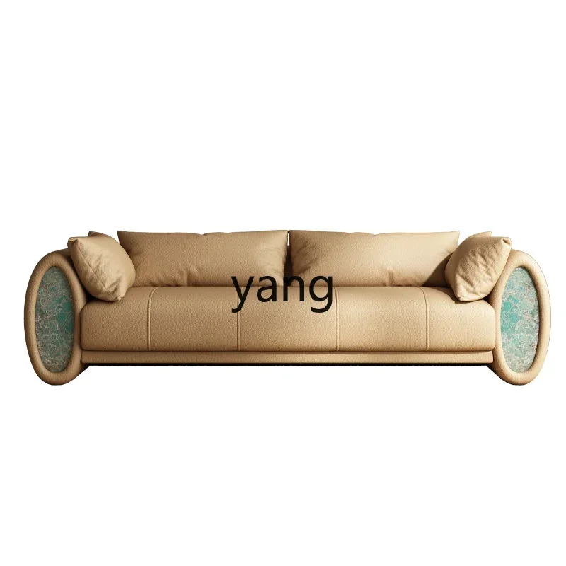 LTT bedroom high-end bedside small sofa bed front collapse strip sofa master bedroom bedside leather sofa
