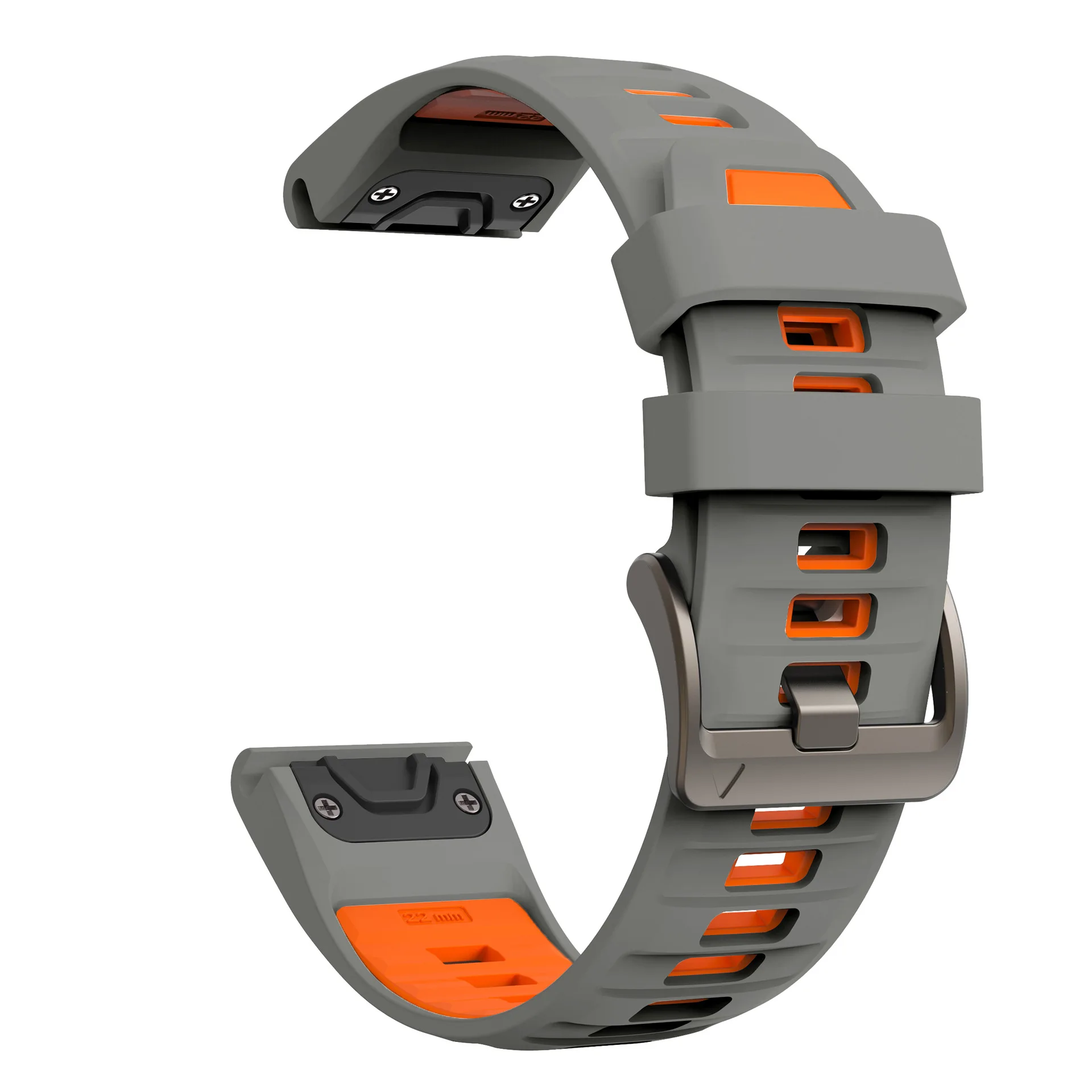 QuickFit 26mm 22mm 20mm Two Tone Silicone Strap for Garmin Fenix 7X 7 Pro 6X 6Pro 5X 5 Plus Bracelet for Fenix 8 51 47 43mm Band image 4