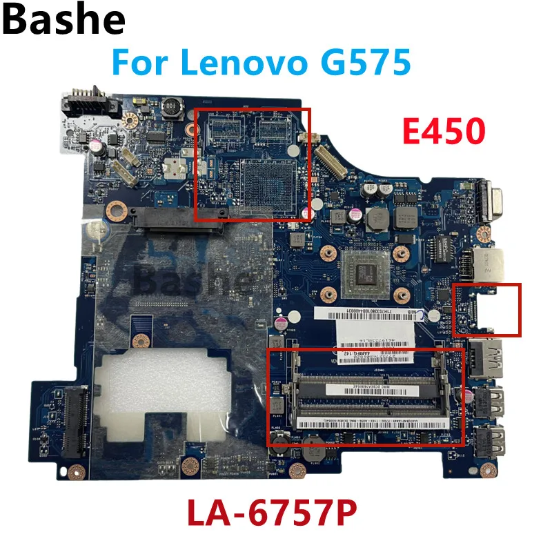 

PAILIANG Laptop motherboard For LENOVO Ideapad G575 EME450 Mainboard LA-6757P DDR3 tesed 100% OK