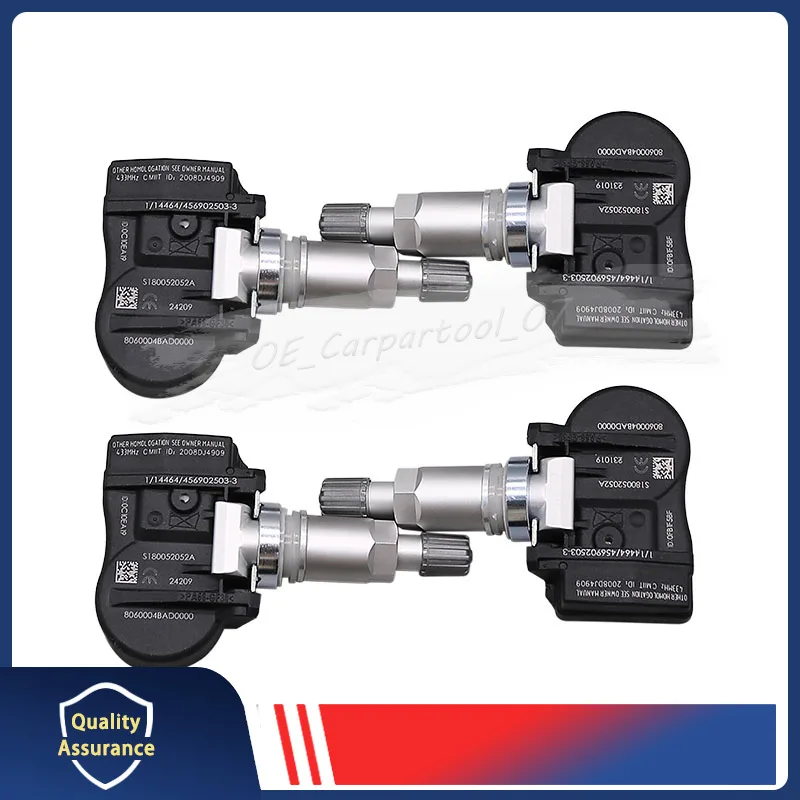 8060004BAD0000 مستشعر مراقبة ضغط الإطارات 4 قطعة/الوحدة لـ 2016 2017 2018 2019 Trumpchi GA3 S GA6 GA8 GS4 EV TPMS 433MHZ