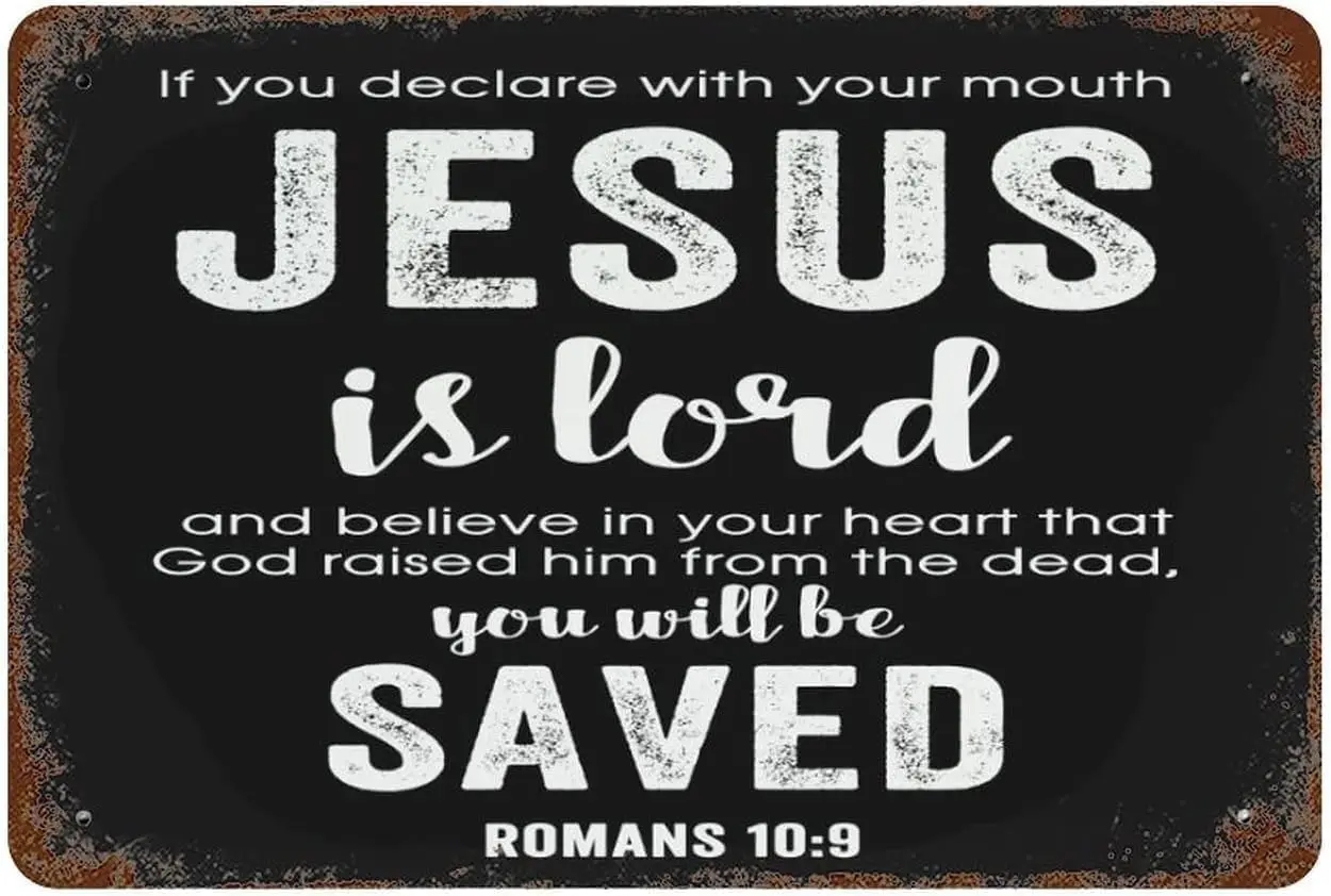 Y1,Vintage Metal Tin Signs Jesus is Lord Retro Funny Garage Man Cave Front Door Indoor Outdoor Office Bar Cafe Wall