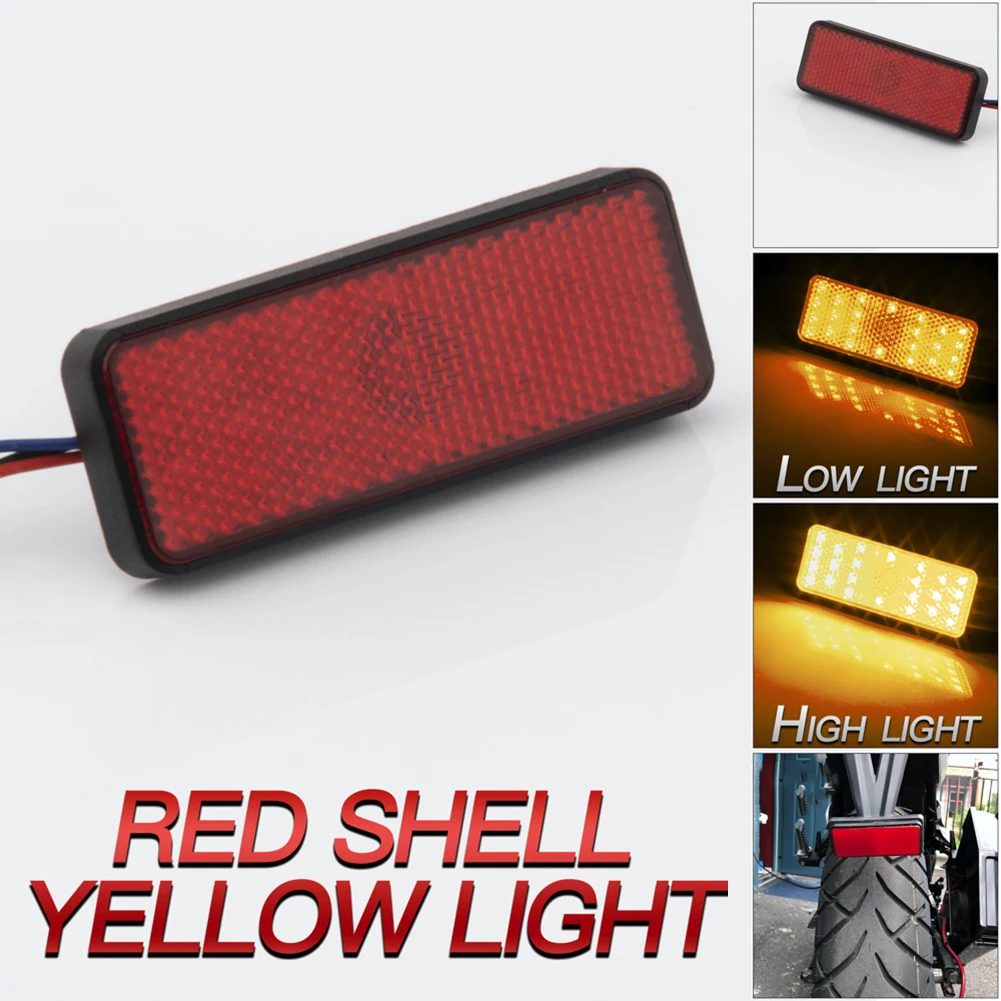 Reflector Brake Lights 24LED Bright Circular Durability Lattice Lighting Motorcycle Rectangular Reliable Outdoor