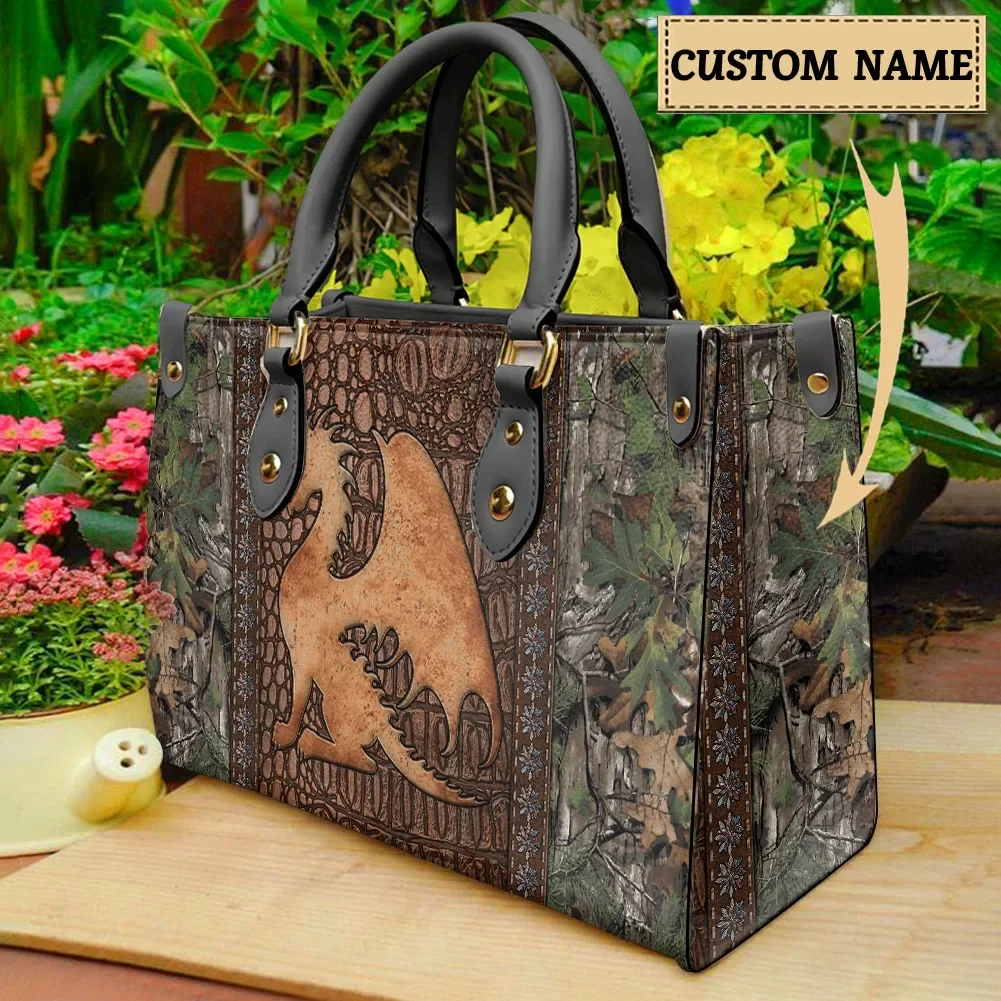 Bolso de mano Fly Dragon 3D para mujer, bolsa de hombro con asa superior, Estilo Vintage, informal, a la moda, para exteriores