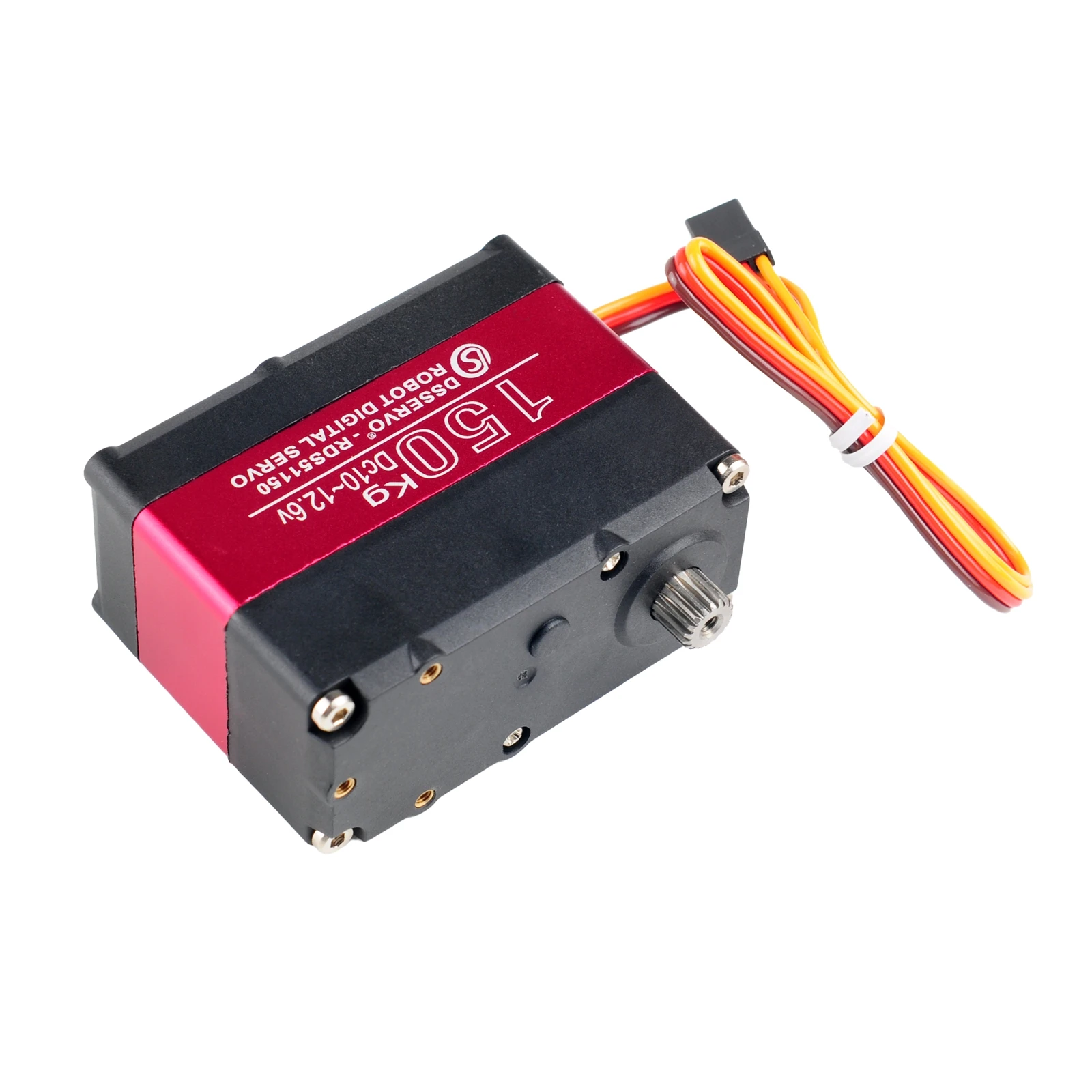 4PCS RDS51150 150KG Servo digitale ad alto coppia Servo robotico in metallo a doppio albero con staffa di montaggio a U 12V ad alta tensione per robot