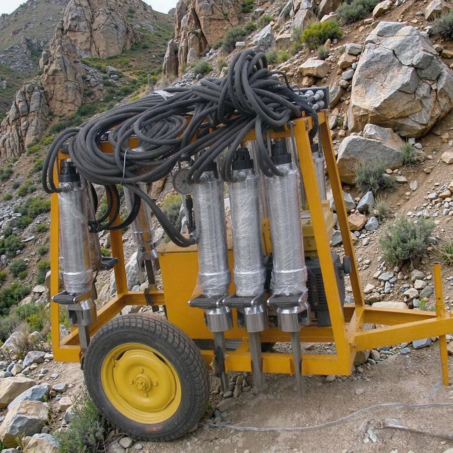 Hydraulic Rock Splitter Construction Mining Quarry High‑Pressure Splitting Machine for Large‑Scale Stone Concrete Breaking Work