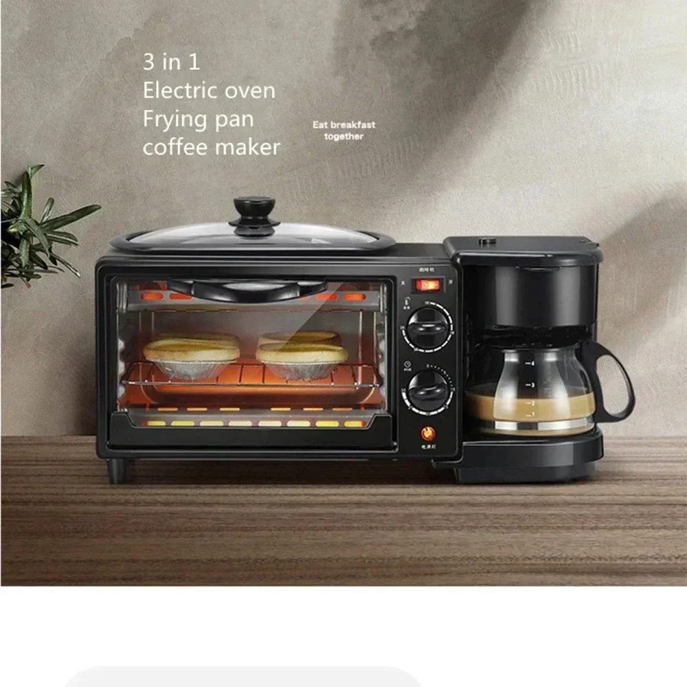 3 In 1 Breakfast Maker Breakfast Machine Free Shipping Roast Machine Bread Toaster Electric Oven Kitchen Appliances 220V