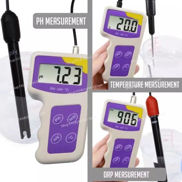 Portable High Precision pH Meter PH/ORP Tester with Temperature Compensation Water Quality Detector PH-013M