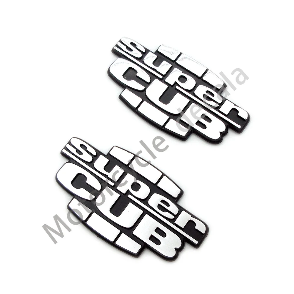 For Honda Super CUB C70 90 110 C125 1 Pair Motorcycle Fuel Gas Tank 3D Plastic Supercub Emblem Badge Decoration Decals Stickers