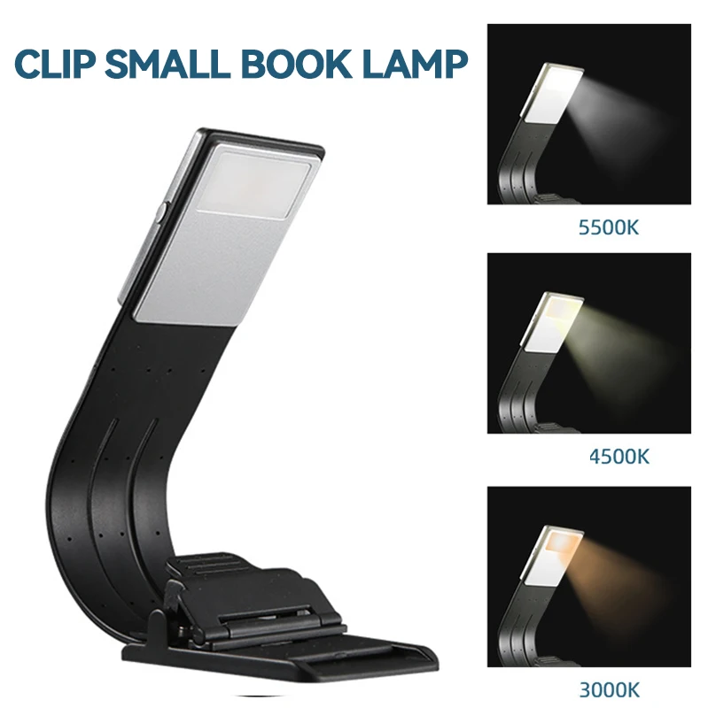 3-color book light charging clip with versatile reading and learning light clip, eye protection, dimming and reading light clip