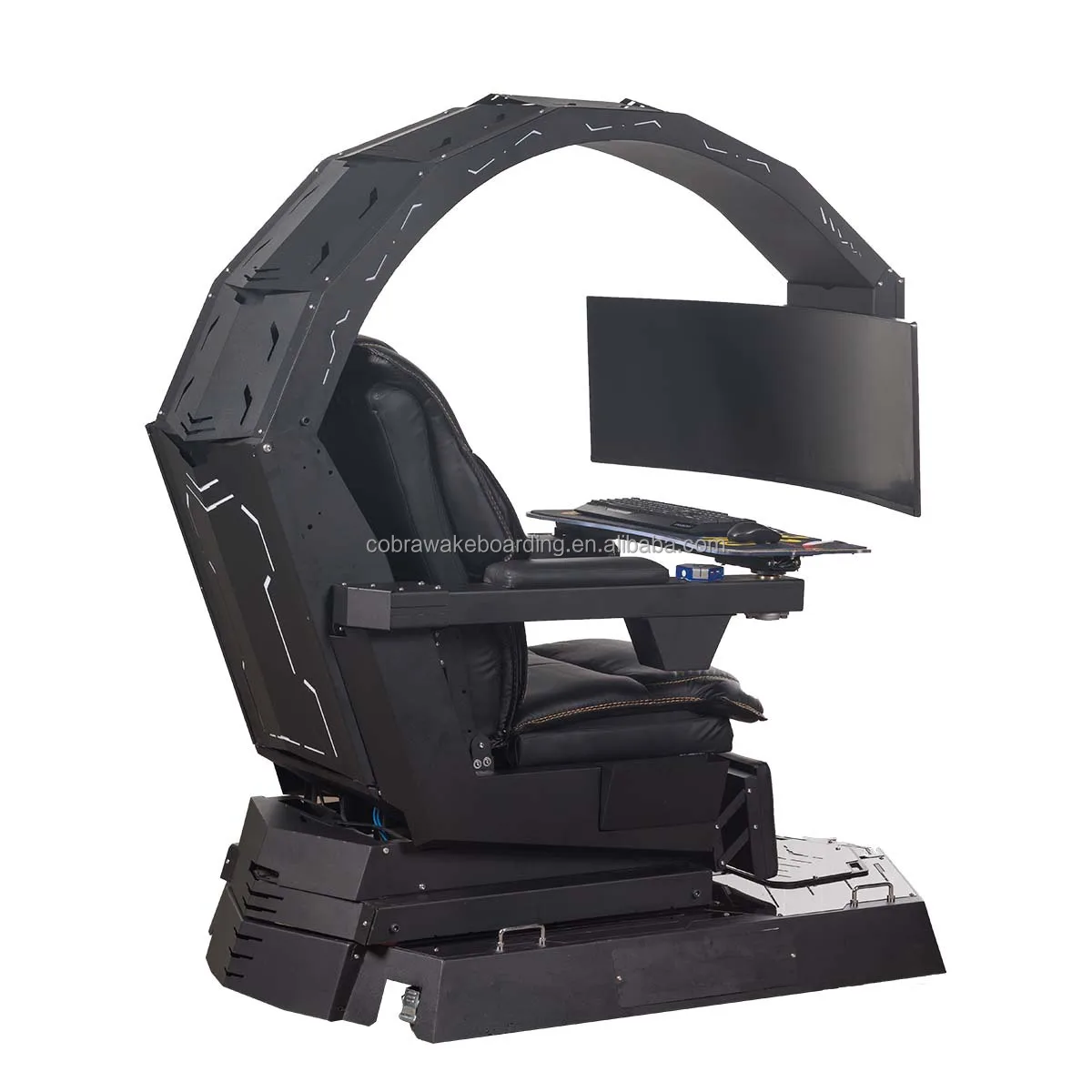 IW-R1 Zero gravity  reclined workstation chair IW IR GIMI COCKPIT for gaming, works triple monitor Tilting rig