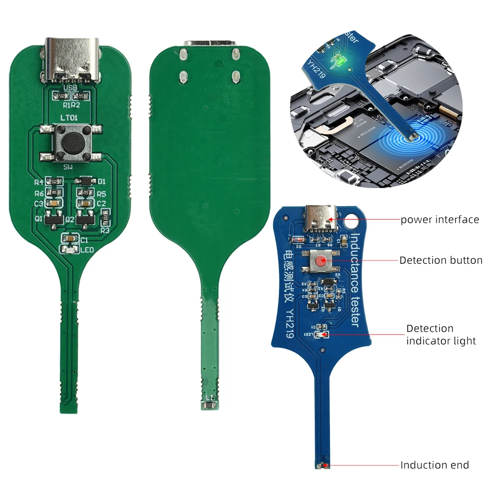 Testeur de détecteur d'inductance portable avec détection rapide des défauts par Type-C pour la réparation des bobines de carte mère et des composants électroniques
