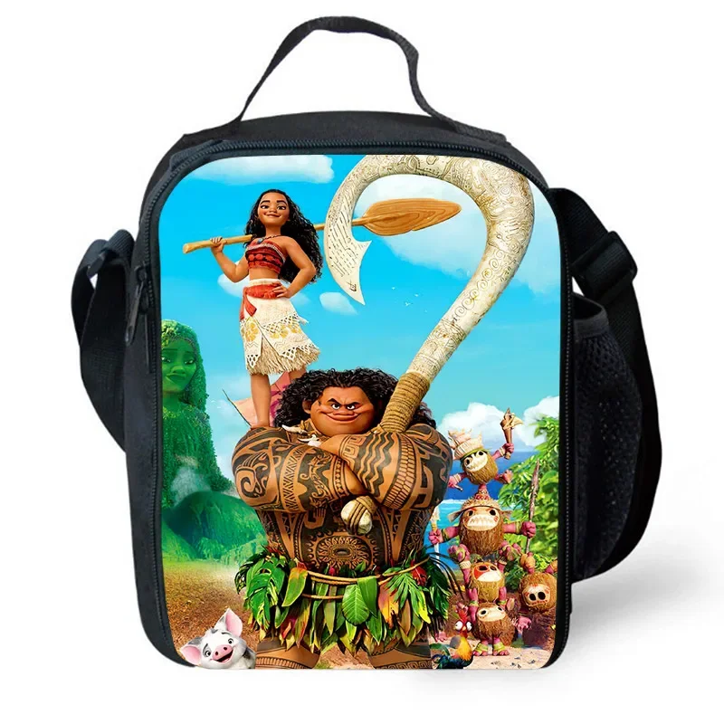 

Сумки для обеда для детей, школьная сумка для пикника Moana с рисунком для девочек и мальчиков, большая детская изоляционная сумка-холодильник для детей от 4 до 10 лет