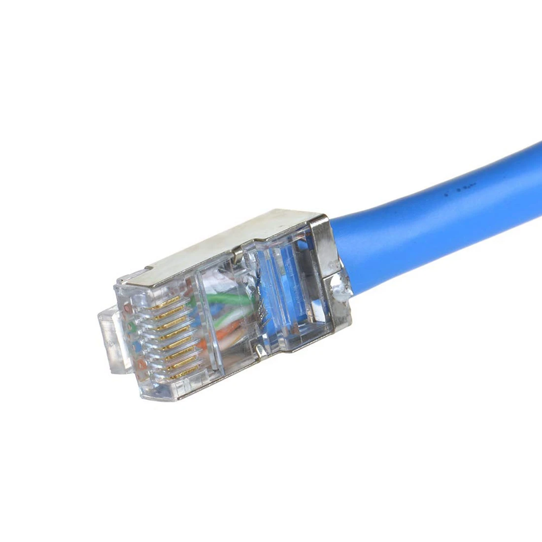 ABNM 2 قطعة RJ45 مقاوم للماء Cat5/5E/6 8P8C موصل IP67 إيثرنت LAN كابلات الموصلات رأس مزدوج مع درع Cat6