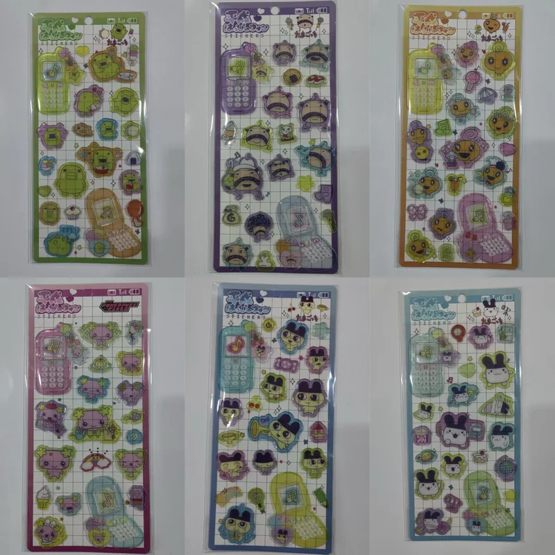 

18pcs New Japanese Tamagotchi 3d Relief Stereo Sticker Cute Diy Mobile Phone Decor Sticker Student Hand Account Stationery