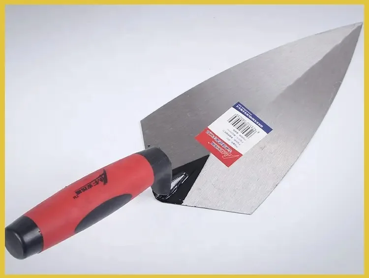 Carbon Steel Masonry Margin Trowel Pointing Trowel Putty Knife for Brick Laying with TPR Rubber Handle