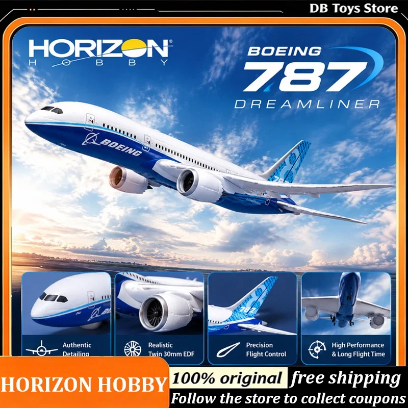 Horizon Hobby Micro 787 Twin 30mm EDF RC Jet BNF Basic AS3X SAFE Select Simulation Airliner Fixed Wing Hobby Halloween Gifts