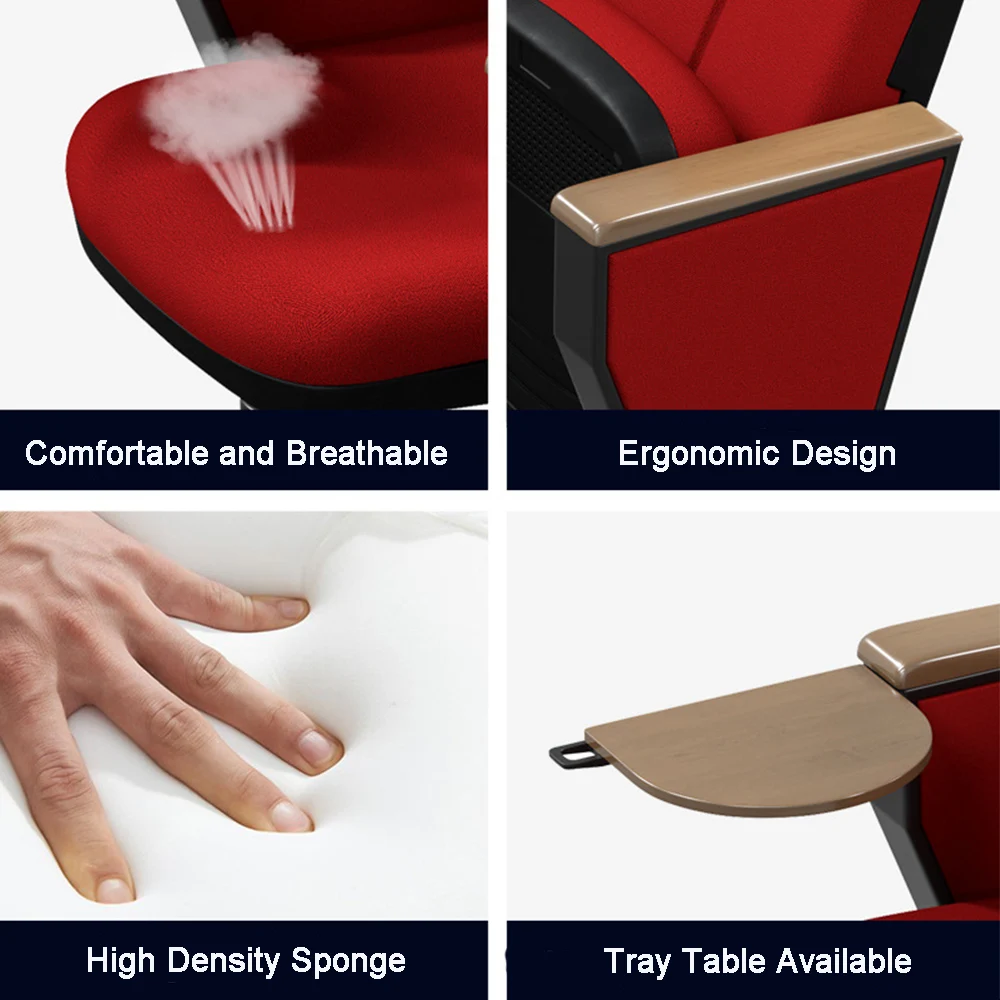 เก้าอี้โรงละครขายดี เฟอร์นิเจอร์โรงละคร เก้าอี้โบสถ์ ขนาดมาตรฐาน เก้าอี้ห้องบรรยาย เก้าอี้หอประชุม