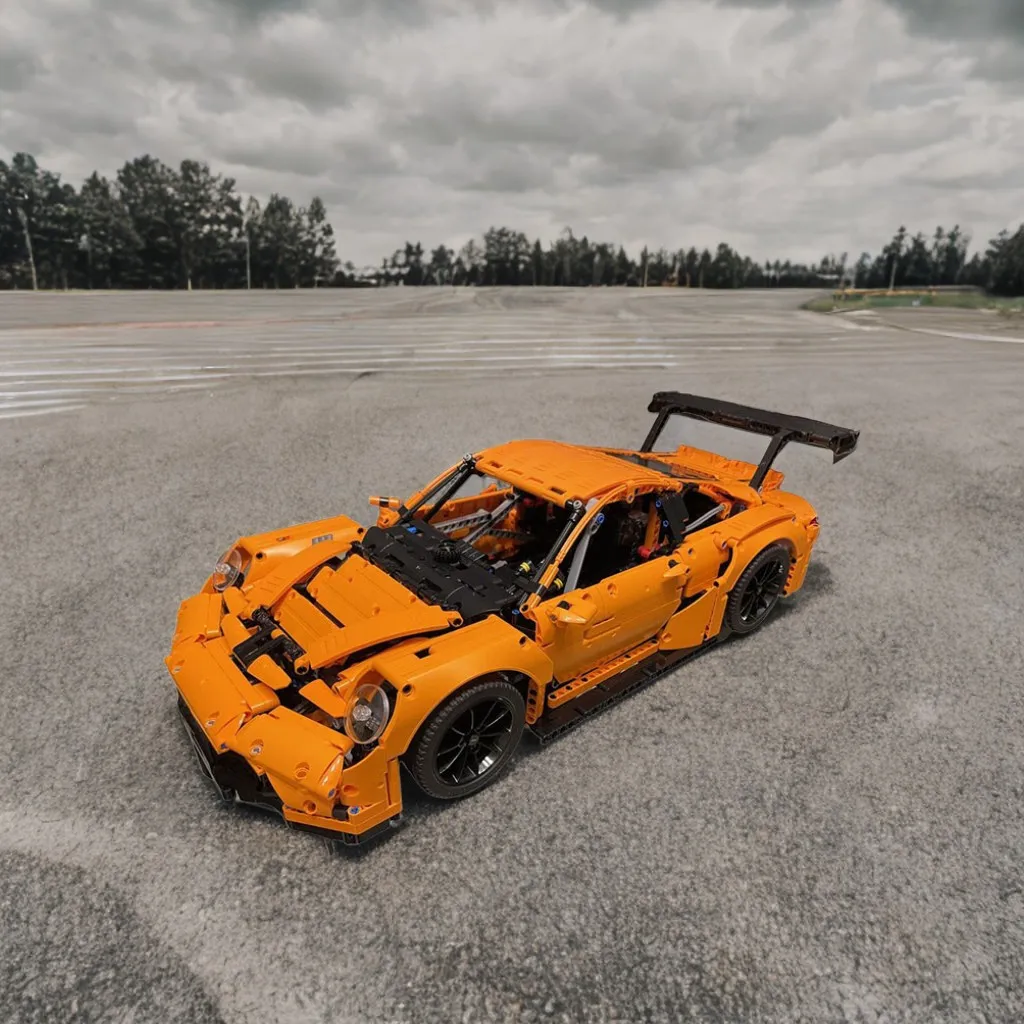 

2202pcs MOC Porschees 911 RSR 992 with Adjustable Rear Wing DIY Model Building Blocks Birthday Toys Gift for Motorsport Fans