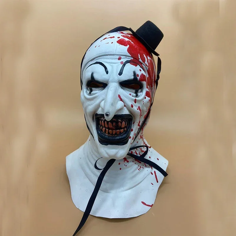 Terrifier 2 art the clown cosplay mask film terrifier 2 art the clown cosplay masken halloween karneval mask requisiten für männer frauen