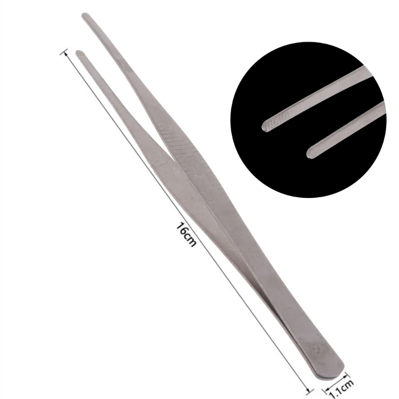 K1MF Curved Forceps Stainless Steel Tweezers Home Me dical Dental Plier