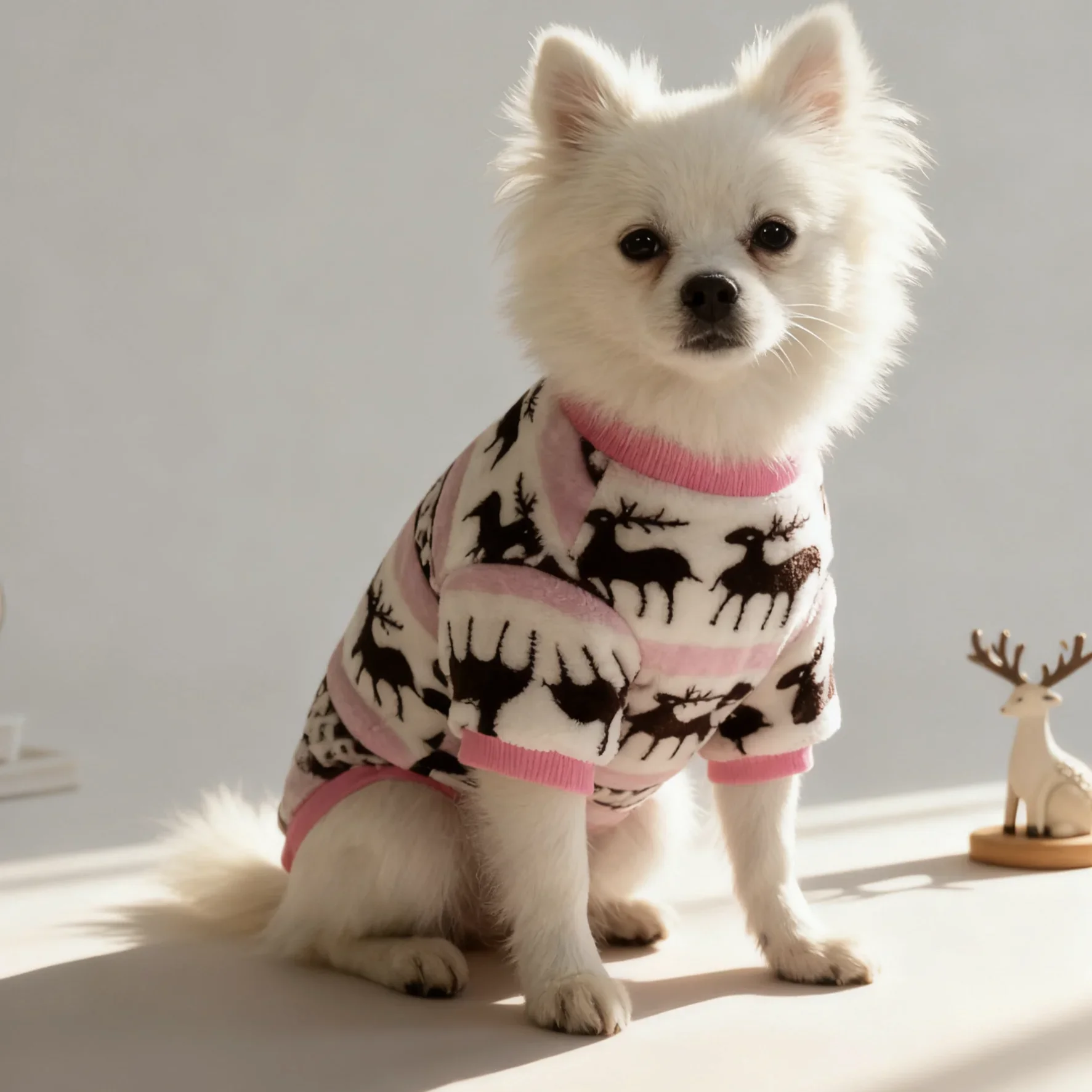 Flannel Dogs Clothes Christmas Winter Warm Sweater Pet Clothing Golden Retriever Dog Coats Sweatshirt Pets Puppy Pullover Vest