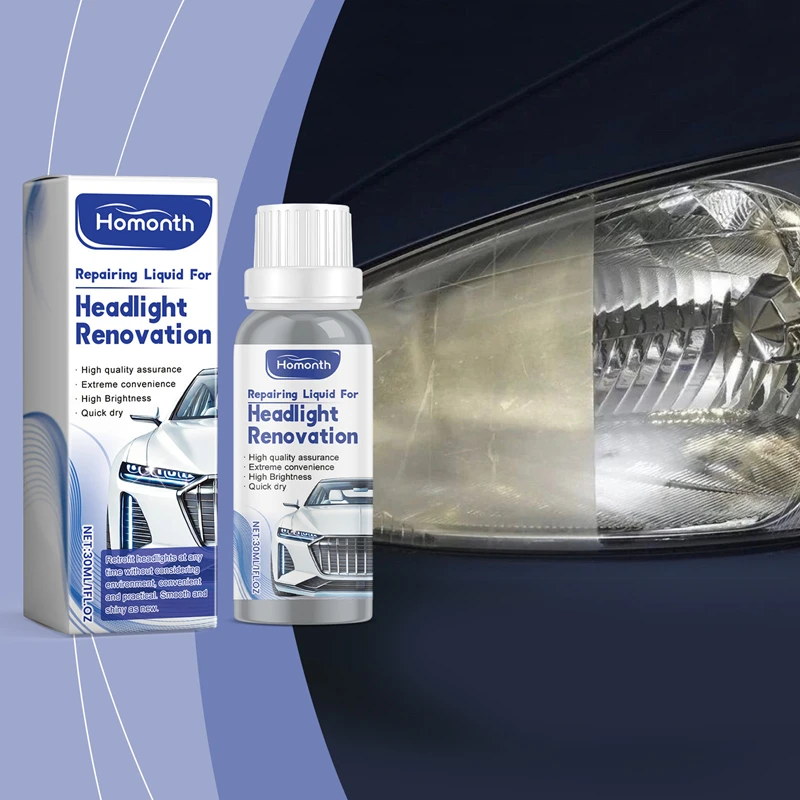 Car Headlight Restoration Kit Headlight Cleaner And Polisher Remove Yellow Stain And Oxide Layer Improve The Brightness Of Light