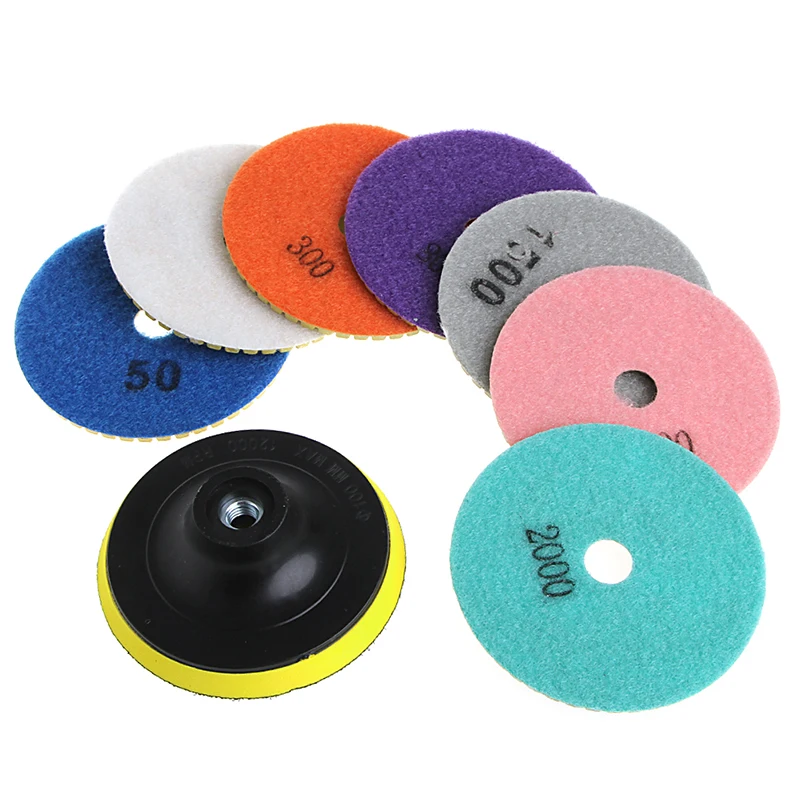 8 Pack Durable Grinding Fiber Resin Water Grinding Disc Replacement Fine Workmanship stone Water Grinding