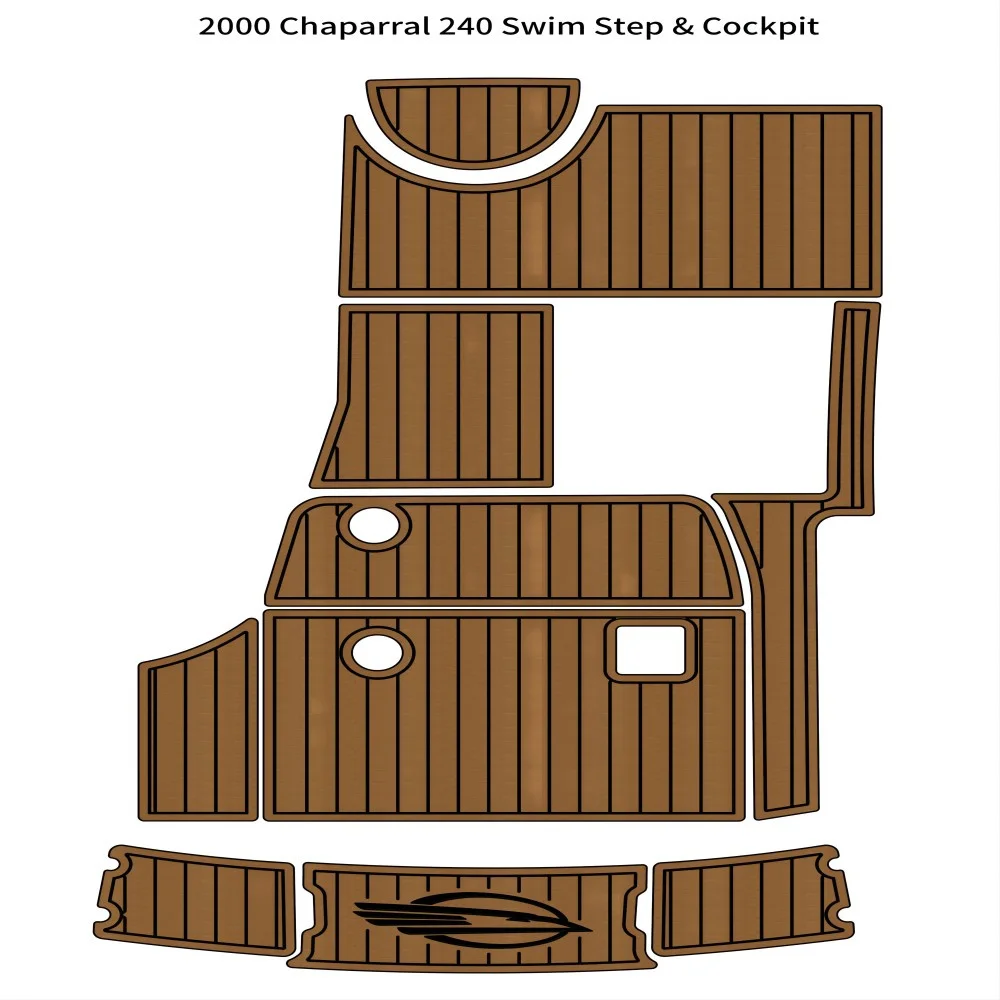 2000 Chaparral 240 Swim Step Platform Cockpit Boat EVA Foam Teak Deck Floor Pad SeaDek MarineMat Style Self Adhesive