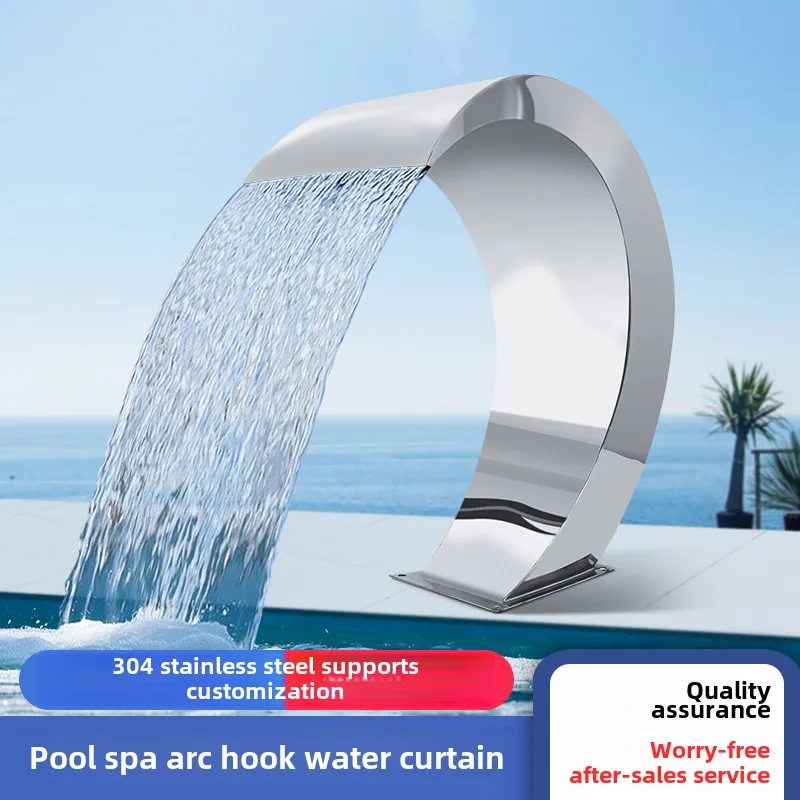 Spa 304 stainless steel arc hook nozzle swimming pool arc nozzle water curtain back hydraulic pat bath massager