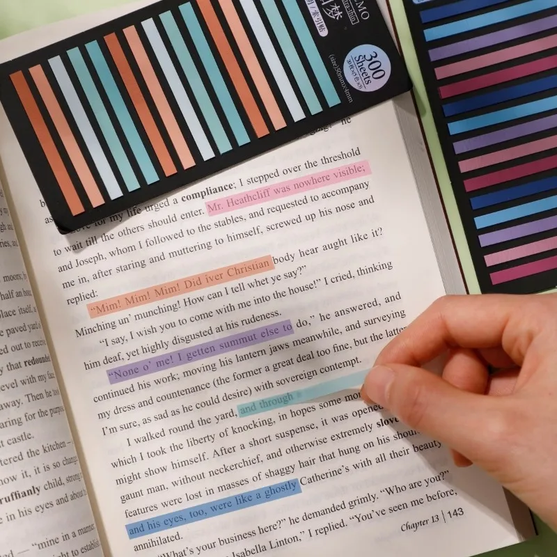 12Card Slim Index Tab Waterproof Marker Writable Sticky Flag Page Annotation Label Notebook Planner Tag Document Mark Gadget