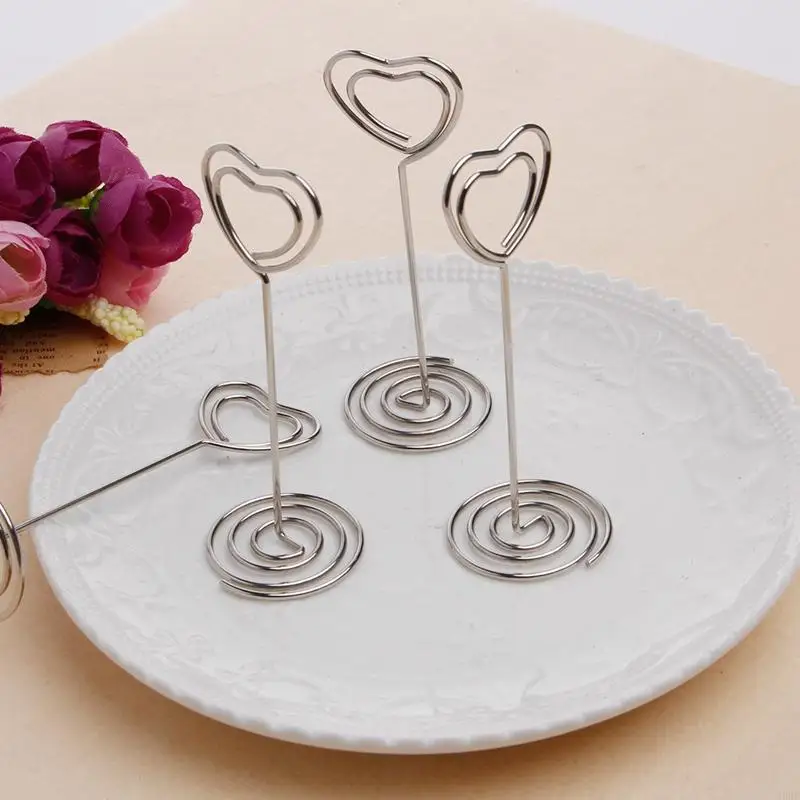 45Be 10pcs Bomboniere matrimoniale Tabella Place Card Table Foto Memo Clips Base Clips Base