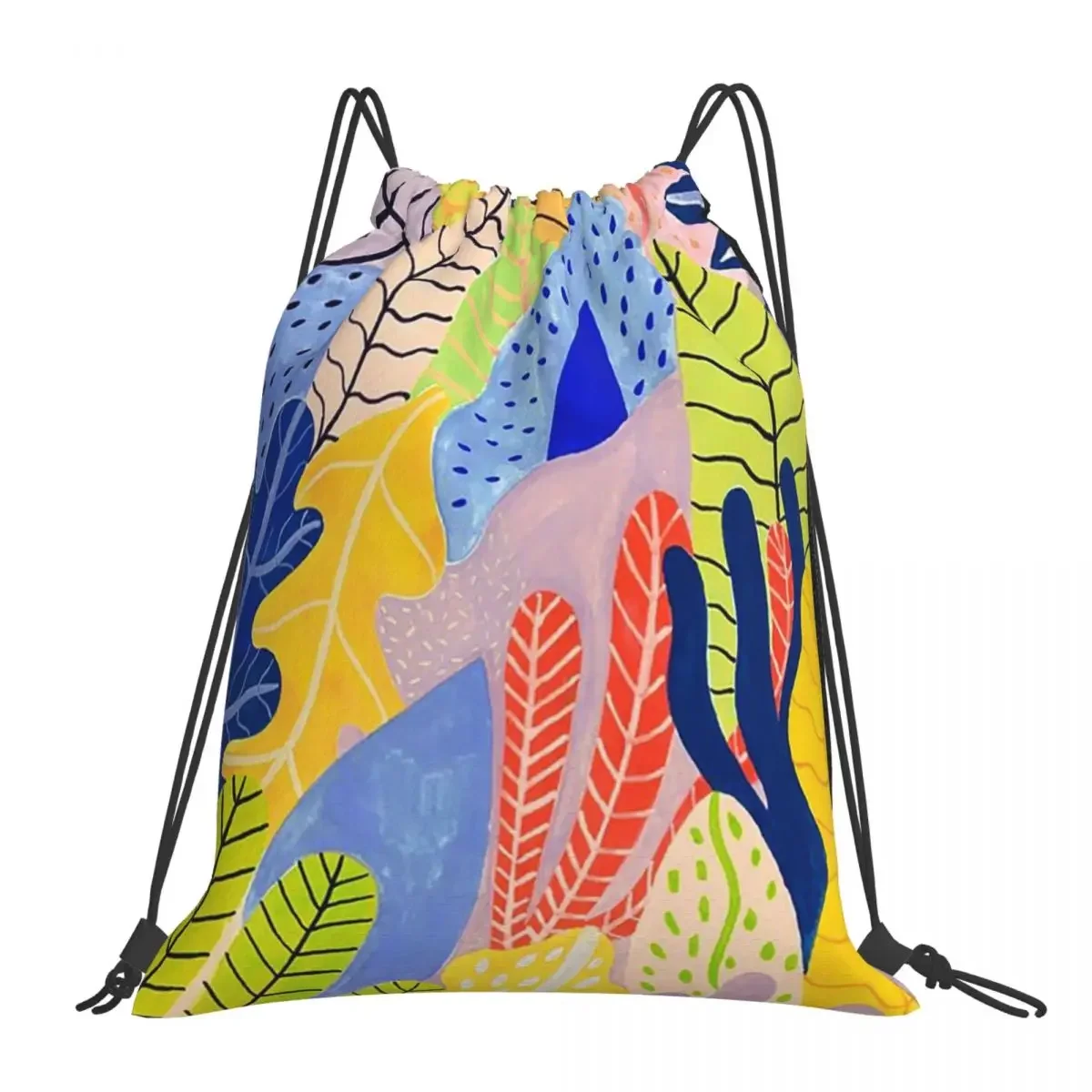 Mochilas Candy Jungle para homens e mulheres, sacos de cordão portáteis casuais, bolso para pacotes, bolsa esportiva, bolsa para escola