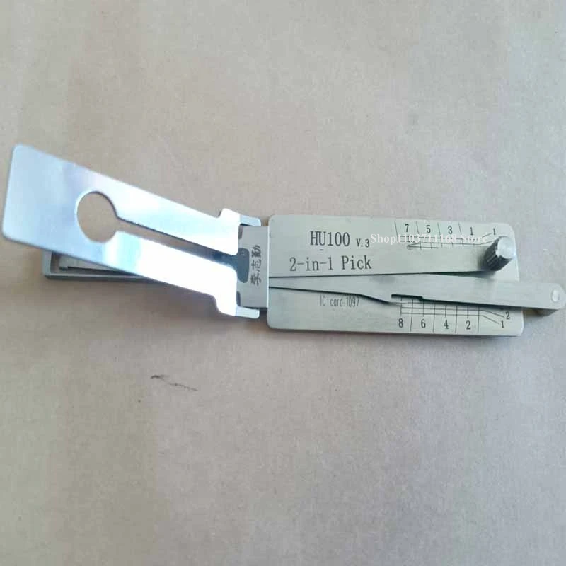 

1PCS Lishi 2 in1 HU100 Locksmith Tools Car Key Lock Picking Decoder and Pick Ganzua FOR BUICK for CADILLAC for VAUXHALL / OPEL
