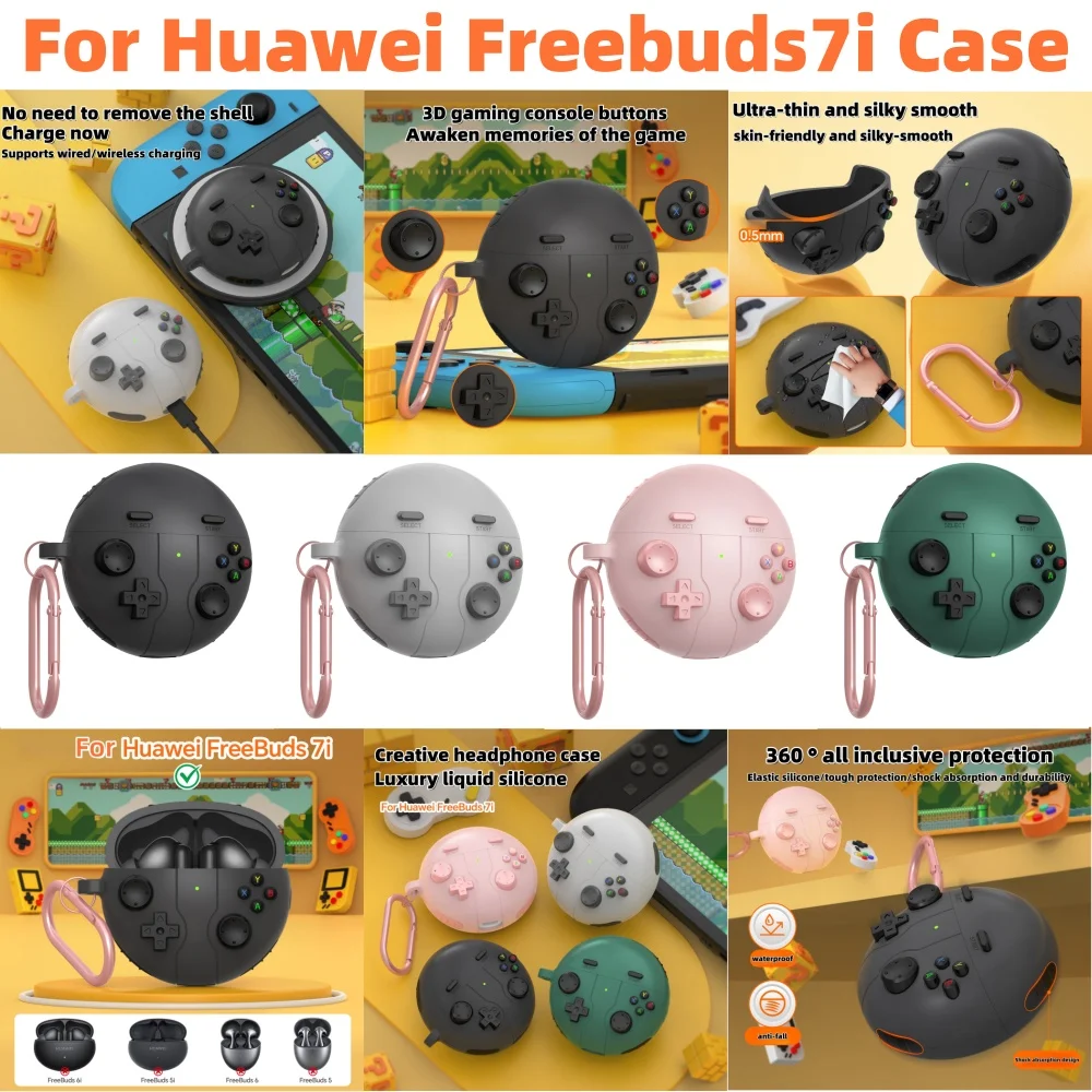 2025 nouveau pour Huawei Freebuds 7i Bluetooth �couteurs accessoires console de jeu conception �tui de protection pour Huawei Freebuds 7i Funda
