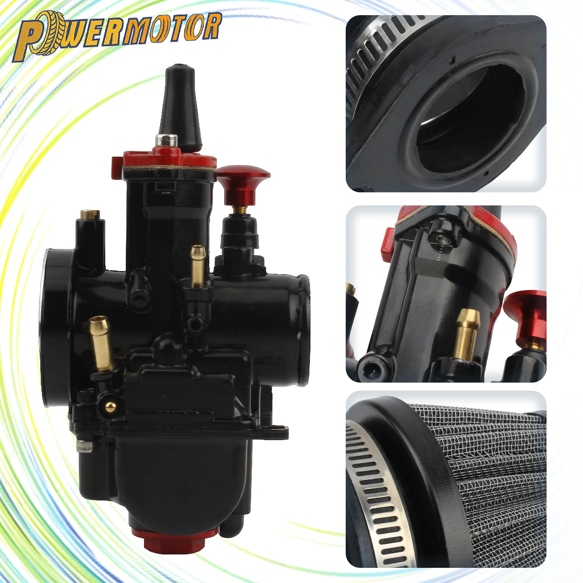 

28mm 30mm Motorcycle Carburetor For Maikuni PWK 28 30 With Power Jet 2T 4T 150-300cc Racing ATV Quad Enduro Motocross Modified