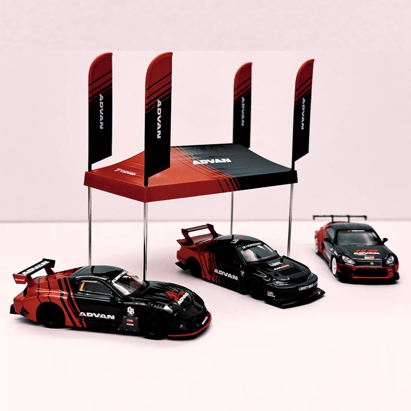 

MINIGT 983 1:64 LBWK Mazda RX-7 LB Super Silhouette Advan Литая под давлением диорама Модель автомобиля Игрушки