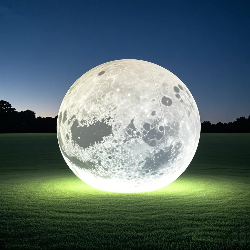 

【bets】2m Giant Inflatable Moon Balloon Airtight Led Lighting Event Planet PVC Inflatable Moon Ball Space-theme Party