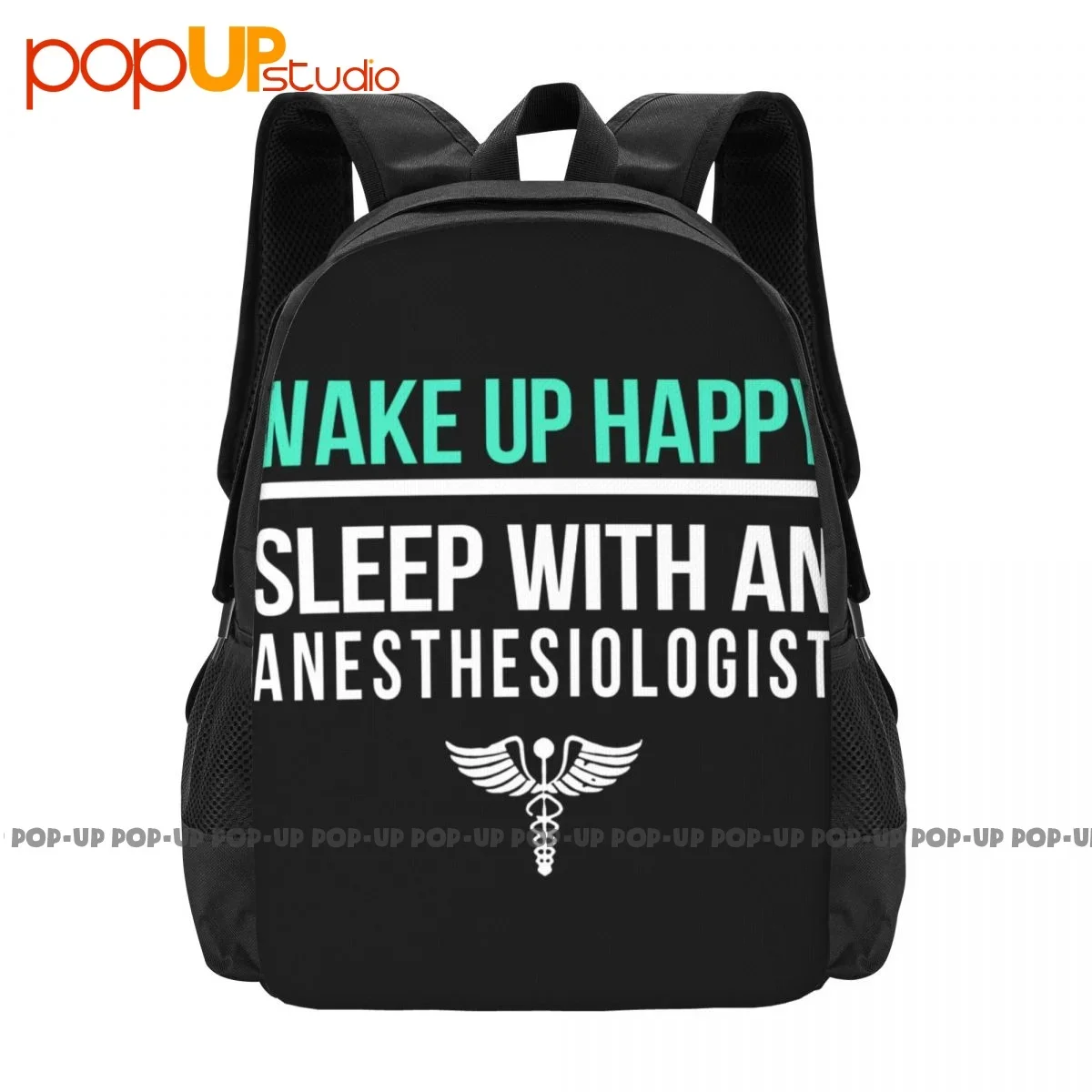 Wake Up Happy Sleep With An Anesthesiologist Backpack Large Capacity Gym Swimming Sports Style Large Capacity