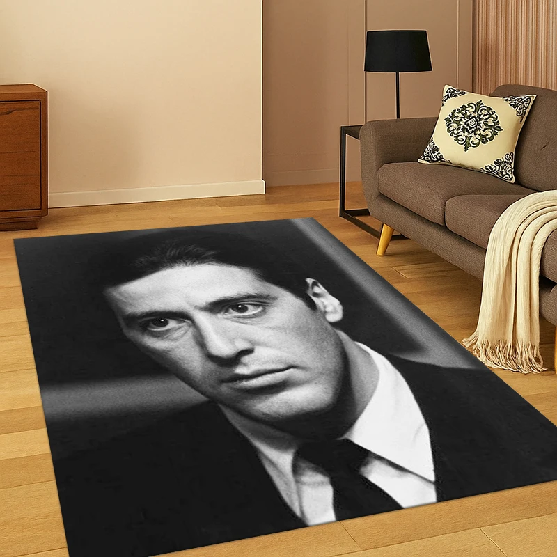 Classic Godfather Vito Corleone Movie Carpet Rug for Bedroom Living Room Sofa Doormat Home Decor,Kid Game Area Rug Non-slip